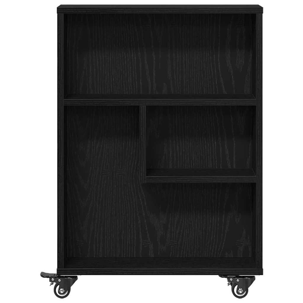 Narrow Storage Trolley Black Oak Effect