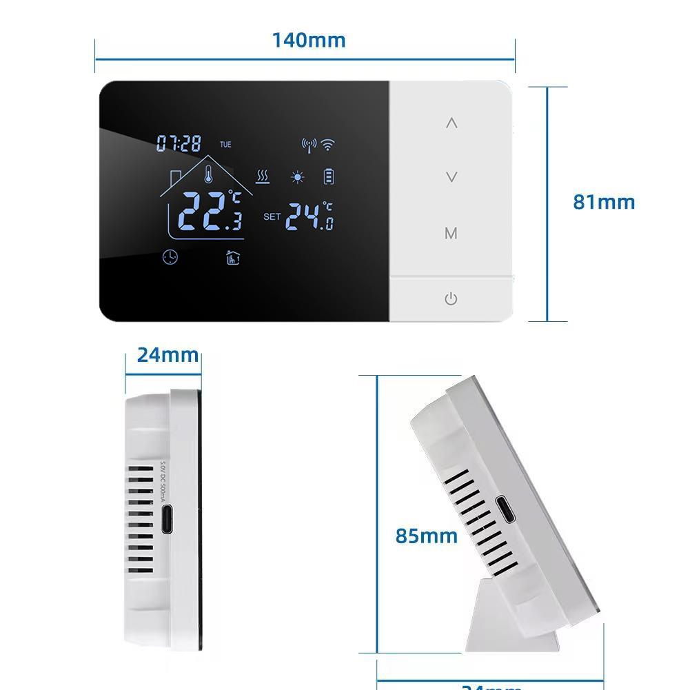 For ALEXA For Smart Life Programmable Thermostat Smart Heating Home Automation Black White Voice Control Thermostat