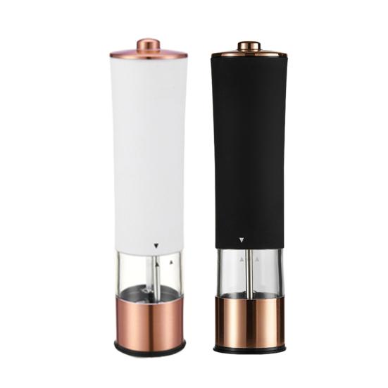 Electric Pepper And Salt Grinder Battery Powered Automatic Spice Mill with Adjustable Coarseness LED Light Kitchen Gadget