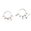 High-End Copper Alloy Sequin Hoop Earrings for Women