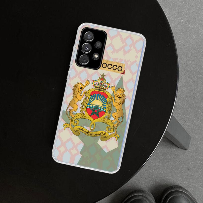 Morocco Flag Coat Of Arms Symbol Phone Case for Samsung Galaxy A17 A16 A26 A36 A56 A57 A37 A15 A25 A35 A55 A14 A24 A34 A54 A13 A