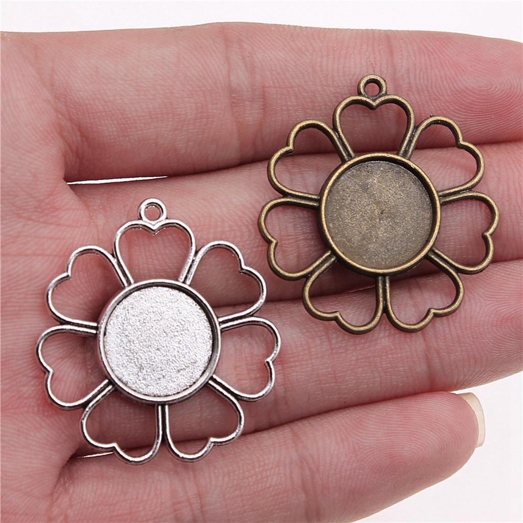 Bezel Base Blanks For DIY Resin Jewelry Fit 16mm Round Cabochon Setting Pendants