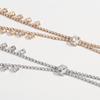 Women European Minimalist Y‑Shaped Long Choker Full Rhinestone Chain Geometric Necklace Jewelry