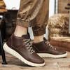 Fashion Male Low Top Walk Footwear Men Casual Leather Skate Shoes New Design Versatile Sneakers Lightweight Travel Men's Ankle Boots