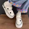 Brand shoes high sense Japanese ugly cute Velcro canvas shoes new breathable thick sole
