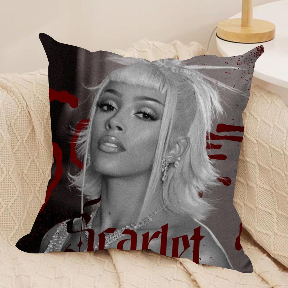Singer DDoja CCat Cushion Cover Silky Short Plush DoubleSided Printed Pillow Case for Sofa All Seasons Home Decor Gift