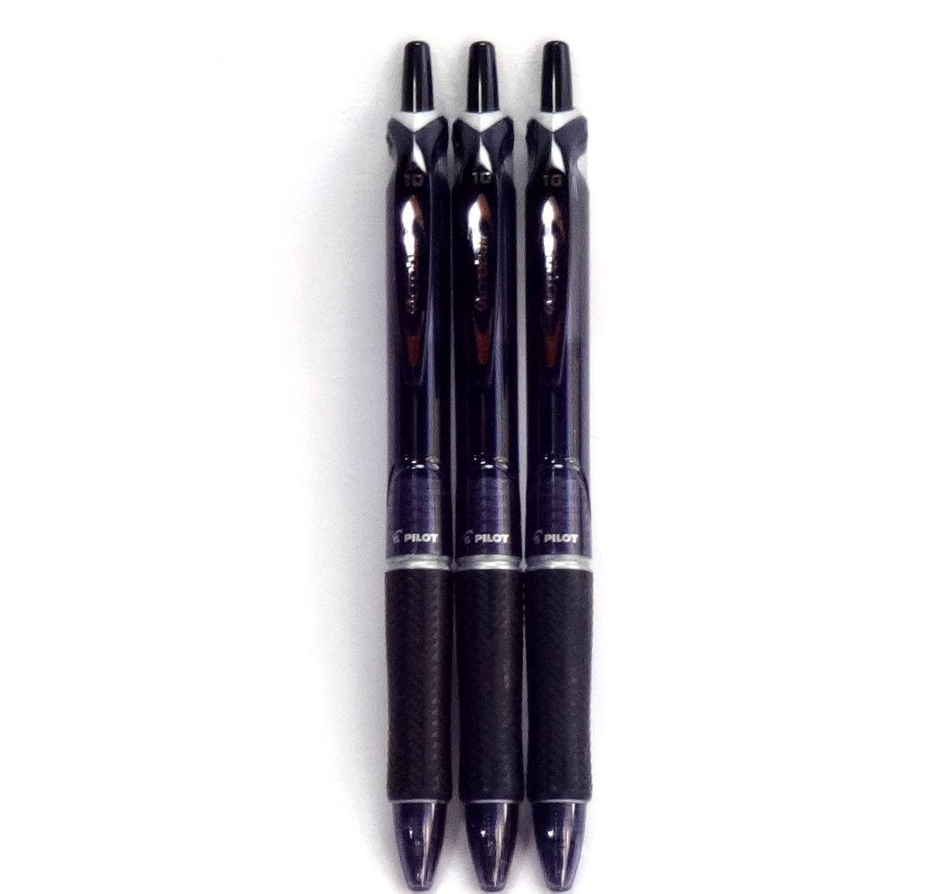 Pilot Acroball Knock Ballpoint Pen Black 3 pens per 1.0mm (BAB-15M-BB), pack. чёрный