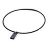 Phiten RAKUWA Neck EXTREME Square Necklace, Black/Silver, 50cm (Relieves Shoulder and Neck Stiffness) (Made with Phiten's Advanced Metax Technology)