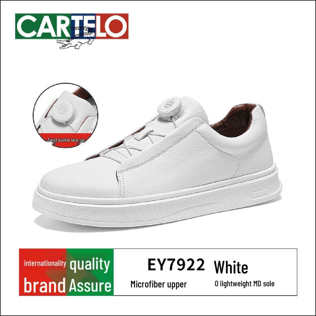 Cardile Crocodile Men's Autumn Skate Shoes: Comfortable, Thick-Soled, Slip-On Leather Casuals