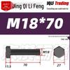 Grade 12.9 Reverse Thread Hex Bolt, M6-M24 High-Strength Blackened Hexagon Screw