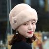 Nuovo cappello caldo invernale imitazione pelliccia di visone cappelli per le donne paraorecchie pescatore cappello scaldaorecchie floreale bacino berretto