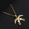 Afrikanische Adinkra Symbole Gold Anhänger Halskette für Damen