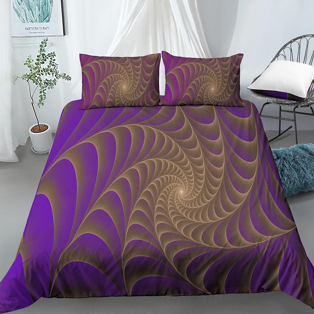 Geometric Duvet Cover Set Bohemian 3D Print Polyester Comforter Cover King Queen Twin Size with Pillowcase for Kids Boys Girls