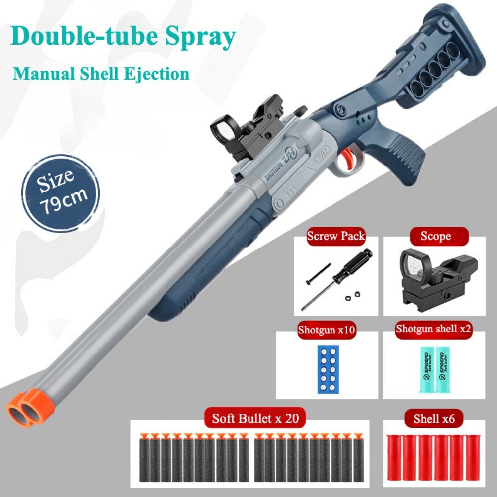 Double-Barreled High-Quality Toy High-Quality Gun High-Quality Realistic High-Quality Soft High-Quality Bullet High-Quality Blasters High-Quality