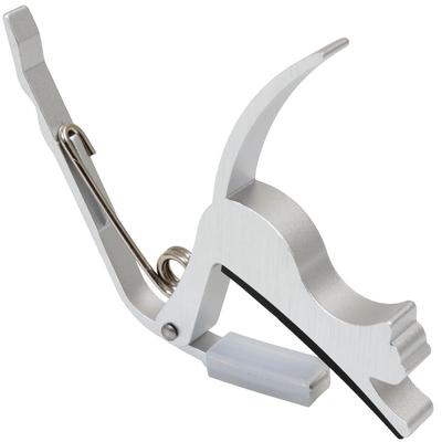 Kikutani Guitar Cat for Electric and Acoustic Hairline HSIL Capo, Capo, 6-String Guitars, Silver, GC-NEKO