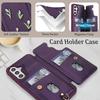 Flip Shockproof Case for Samsung Galaxy A14 A34 A54 A15 A35 A55 A16 A36 A56 Stereo Flower with Lanyard Kickstand Wallet Case