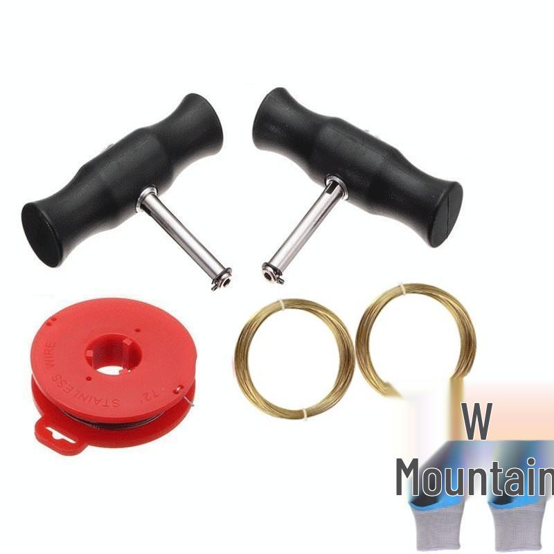 Car Windshield Removal & Installation Wire Saw Tool - Steel Wire Puller & Knife