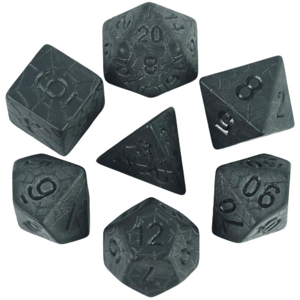 7pcs Dice Set D&D Spider Web Polyhedral DND Dice for DND TRPG Games