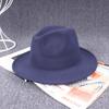 Seasonal Imitation Wool Big Edge Hat New Women'S Versatile Top Hat Outdoor Sunshade Woolen Basin Hat