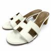Pristine Sandals Oasis Mule White Leather Women 37 1071002Z Used