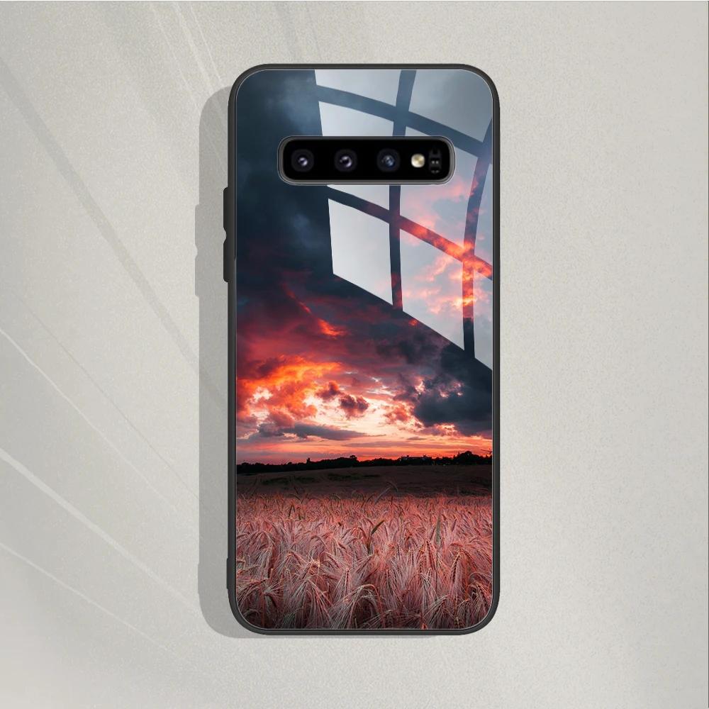 For Samsung Galaxy S10 S 10 Plus S10E Case Shockproof Tempered Glass Case Hard Back Cover Funda For Samsung S10 Case S 10 Bumper
