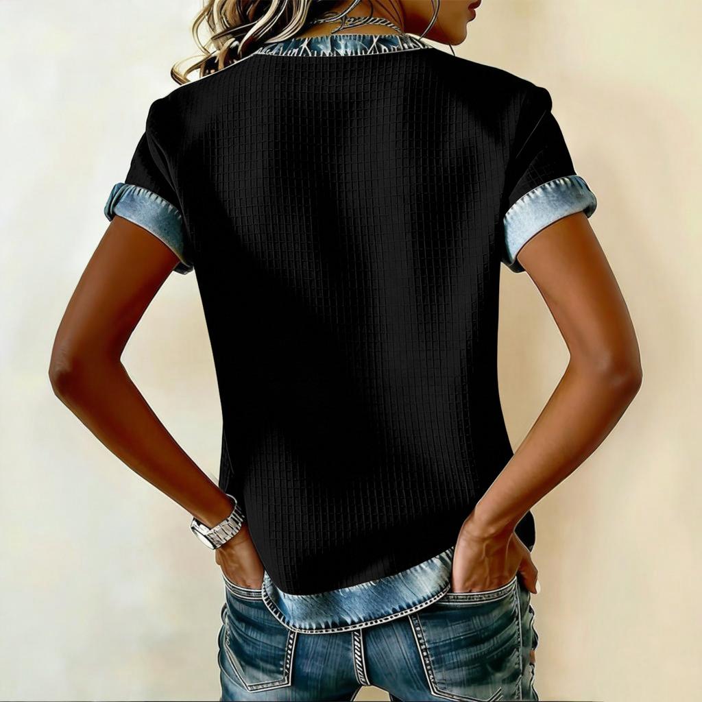 Damenmode Lässiges Oberteil mit Unabhängigkeitstag-Print