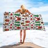 Christmas Santa Reindeer Beach Towel Pool Towel Camping Towel Bath Towel Blanket HD Print Holiday Bath Towel