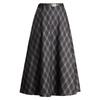 Women's High-Waist Woolen Plaid A-Line Skirt - Autumn/Winter 2025 Collection
