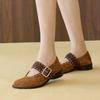 Fashion Women Flats Rivet Designer Flat Shoes Women Punk Style Belt Buckle Loafers Ballet Comfortable Sneakers Soft Leather Casual Shoes