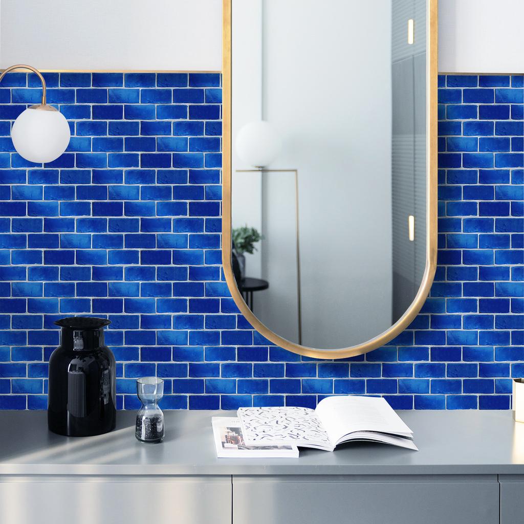 10/20/30Pcs 3D Mosaic Tile Stickers - Waterproof PVC Wall Decals - Thickened Self-Adhesive Brick Wallpaper for Kitchen & Bathroom - Multiple Designs