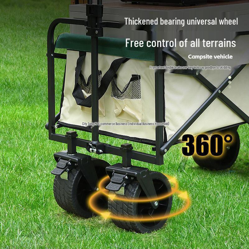 Collapsible Outdoor Camping Handcart with Trailer Functionality