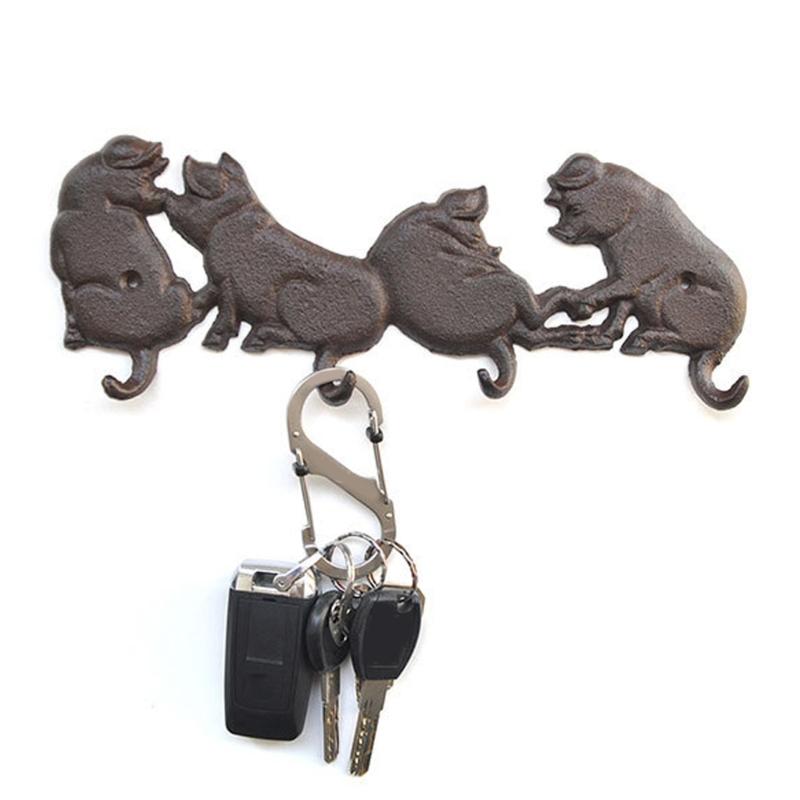 Sturdy Cast Iron Construction 4 Pork Chop Hook for Daily Use in Outdoor and Indoor Spaces