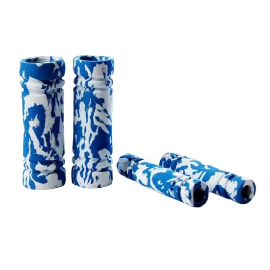 Motorcycle Grip Covers Sponge Anti-Slip Handlebar Sleeves for Scooters E-Bikes Easy Install Shock-resistant Handle Grips