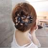 Damen Sommer Strassblumen Haarspange - Koreanischer Stil Doppellagiger Entenschnabelclip