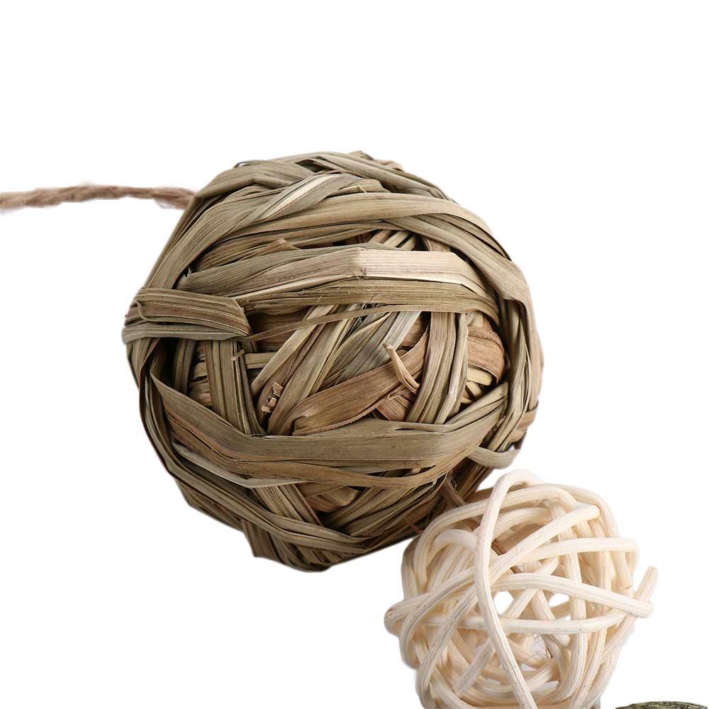 Grinding Natural Guinea Pigs Bunny Cage Accessories Molar Rattan Ring Buuny Chew Toy Rabbit Treats