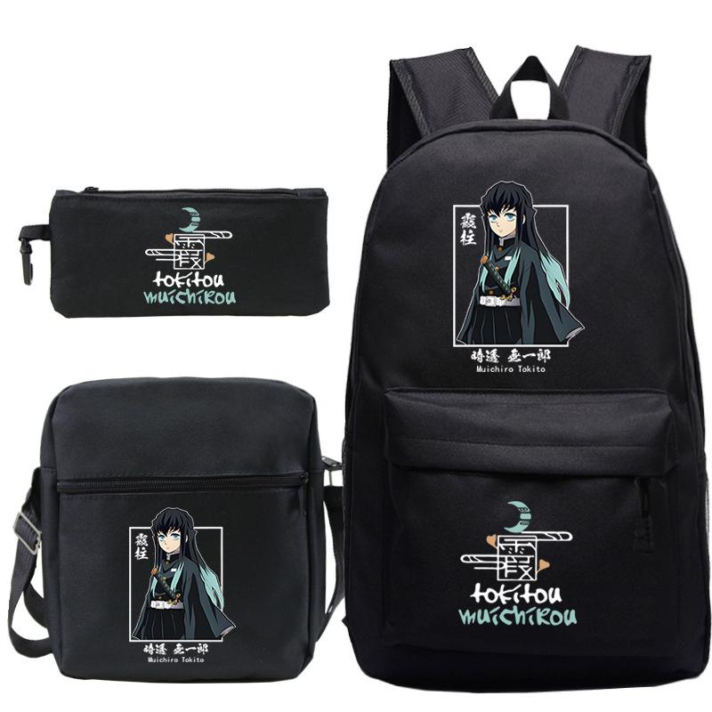 Demon Slayer Ghost Annihilation Blade Primary School Bag New Pencil Case Stationery Set