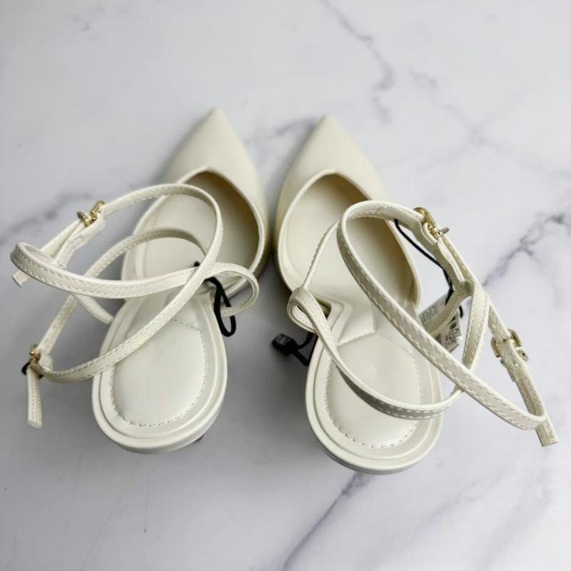 Fashion Elegant Ankle Strap Women Pump High Heels Dress Shoes Patent Leather Office Lady Slingbacks Luxury Brand Party Wedding Sandals