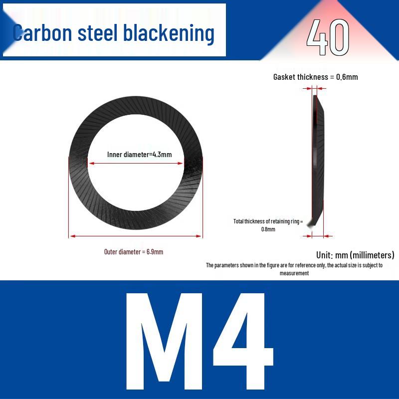 304 Stainless Steel Double-Sided Serrated Lock Washer, Anti-slip Butterfly-shaped, M3-M42