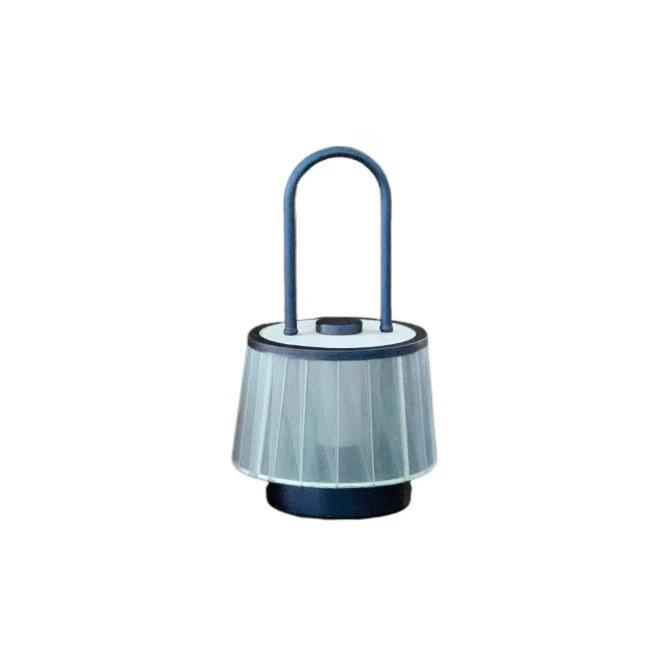 Wicker Fabric Desk Lamp with USB - LED Night Light for Bedroom, Study, or Outdoor Use