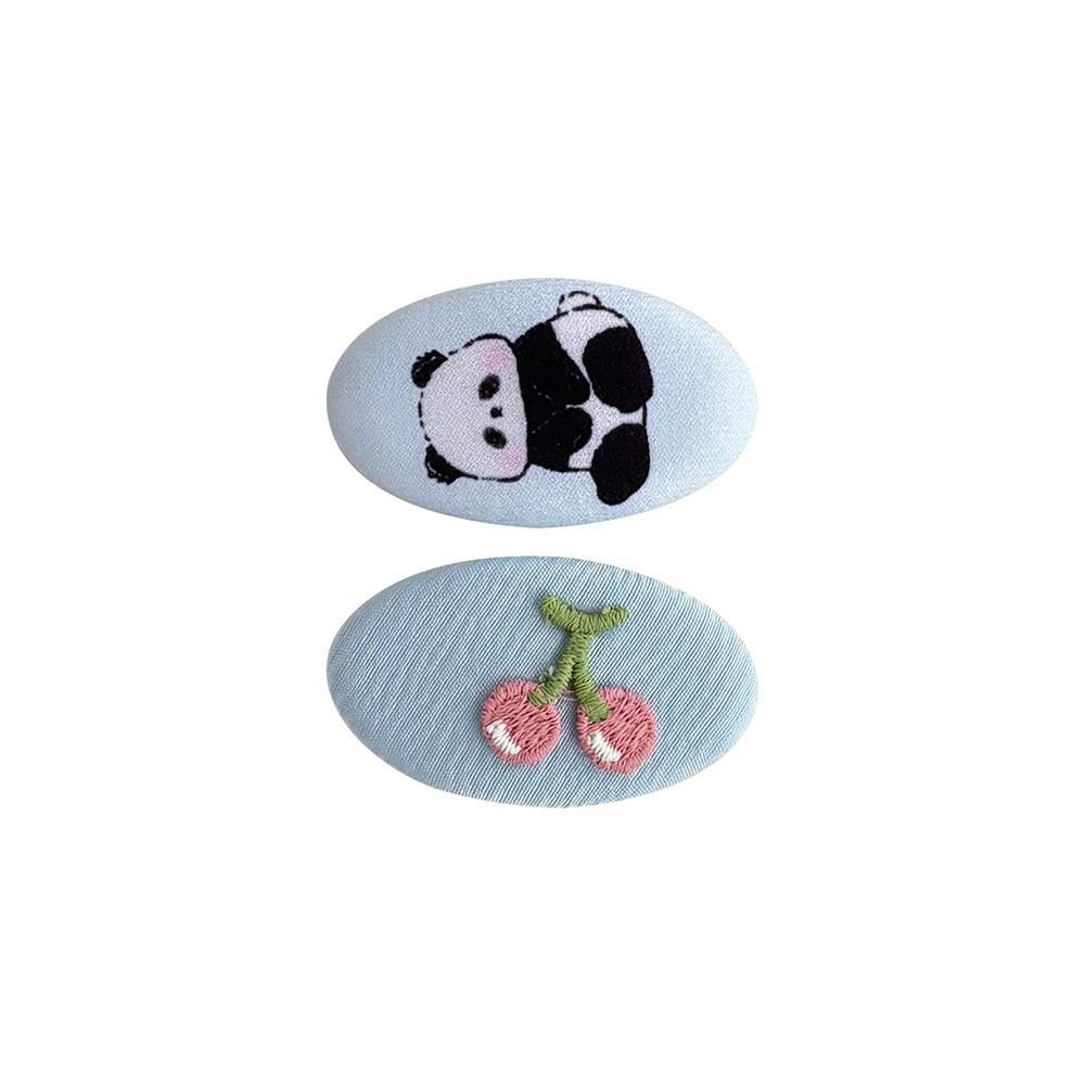 Adorable Fruit Embroidery Hair Clips for Babies - No Damage, Perfect for Children's Hair Styling