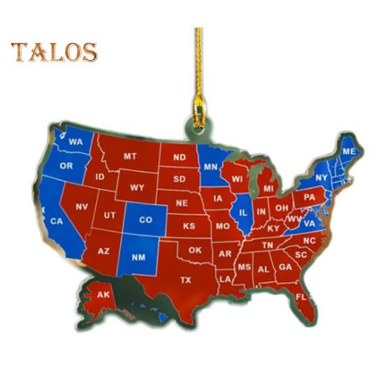 

1/2/3/5 шт. Украшение на тему выборов президента США 2024 года, результаты выборов в штате США, рождественское украшение на елку, памятный подарок для сторонника 1pc