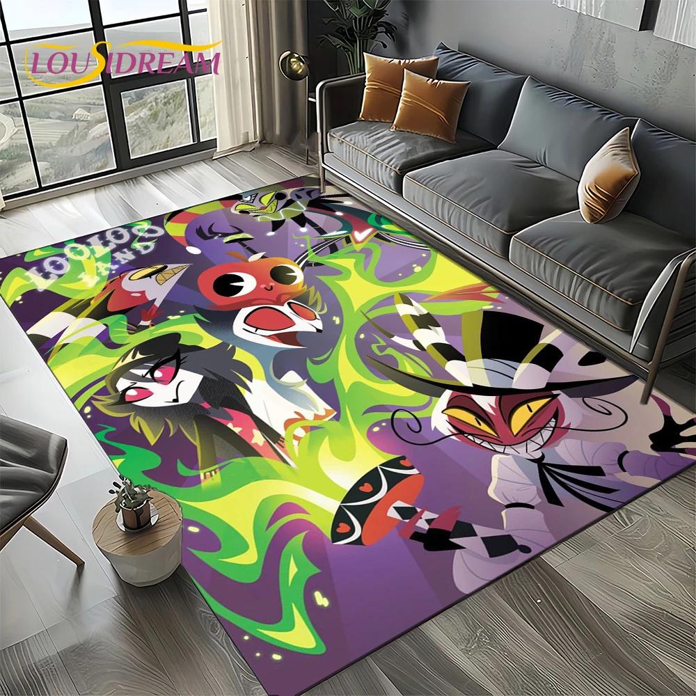 2025 H-Helluva Boss Blitzo Cartoon Carpet Rug for Bedroom Living Room Home Sofa Decoration,kids Game Play Decor Floor Mat Gift