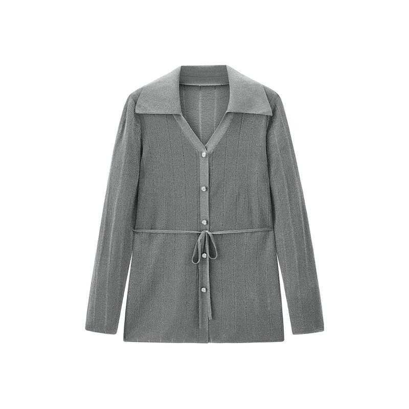 PEACEBIRD Women's V-Neck Knit Cardigan Shirt Top