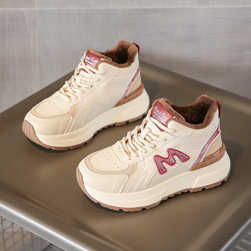 Sind die neuen Samt Forrest Gump Schuhe Damen Winter Studenten Papa Schuhe warm und lässig F-