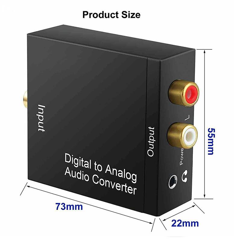 1080P 1920*1080 To Analog Audio Converter Adapter For TV Amplifier Decoder Optical Fiber Coaxial Signal To Analog DAC Spdif