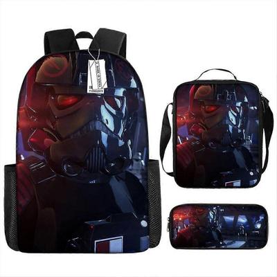 Cartoon Backpack Star Wars Primary And Secondary School Students Large Capacity Leisure School Bag Three-Piece Set 26 -HGDMV