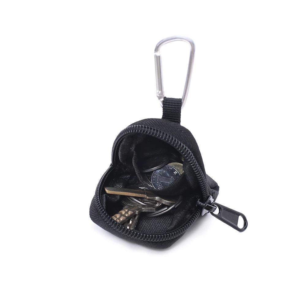 Outdoor Tactical EDC Pouch Key Wallet Holder Men Coin Earphone Pouch Bag Keychain Zipper Pocket Portable Key Bag