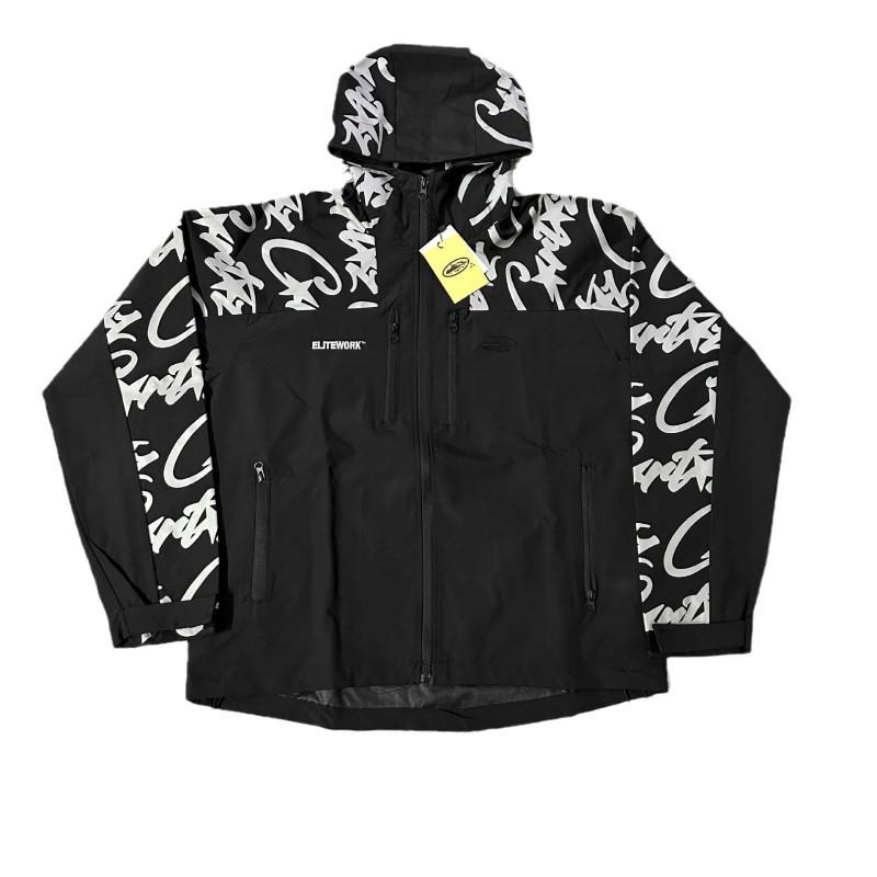 Mens Waterproof Windbreaker Jacket Elite Work Reflective Coat Casual Outdoor Hooded Youth