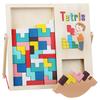 Wooden Balance Tetris Blocks Kids Cognitive Skills Building Play Educational