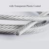 Dia 0.5/1/1.5/2/2.5/3/5mm 304 Stainless Steel PVC Coated Flexible Wire Rope Soft Cable Transparent Stainless Steel Clothesline